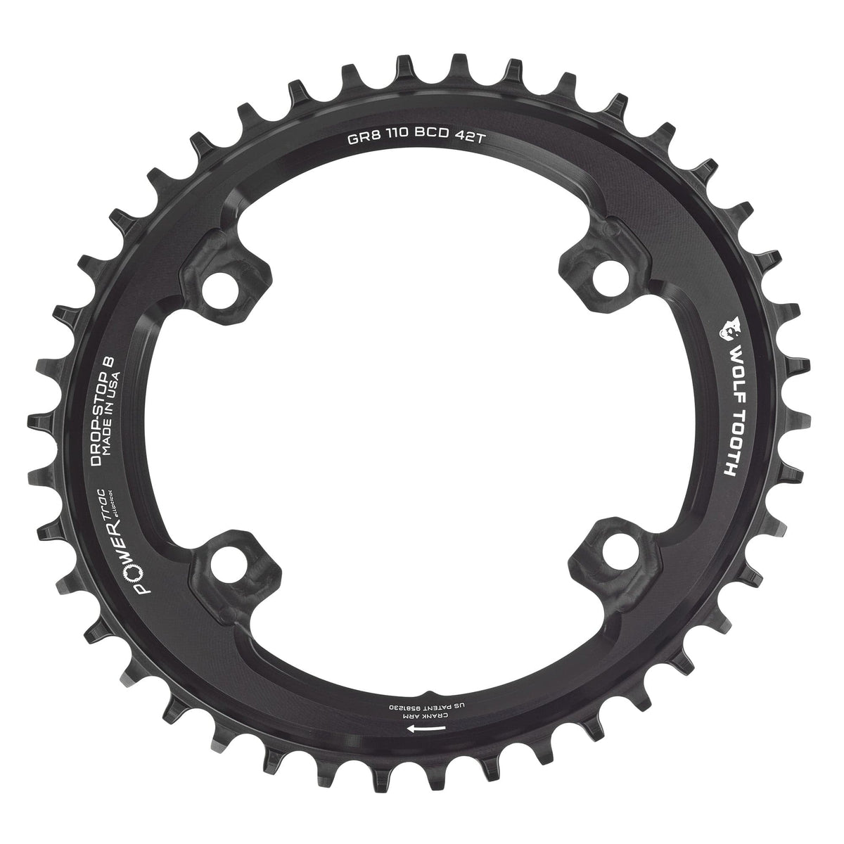 Oval 110 BCD Asymmetric 4-Bolt Chainrings for Shimano GRX Cranks