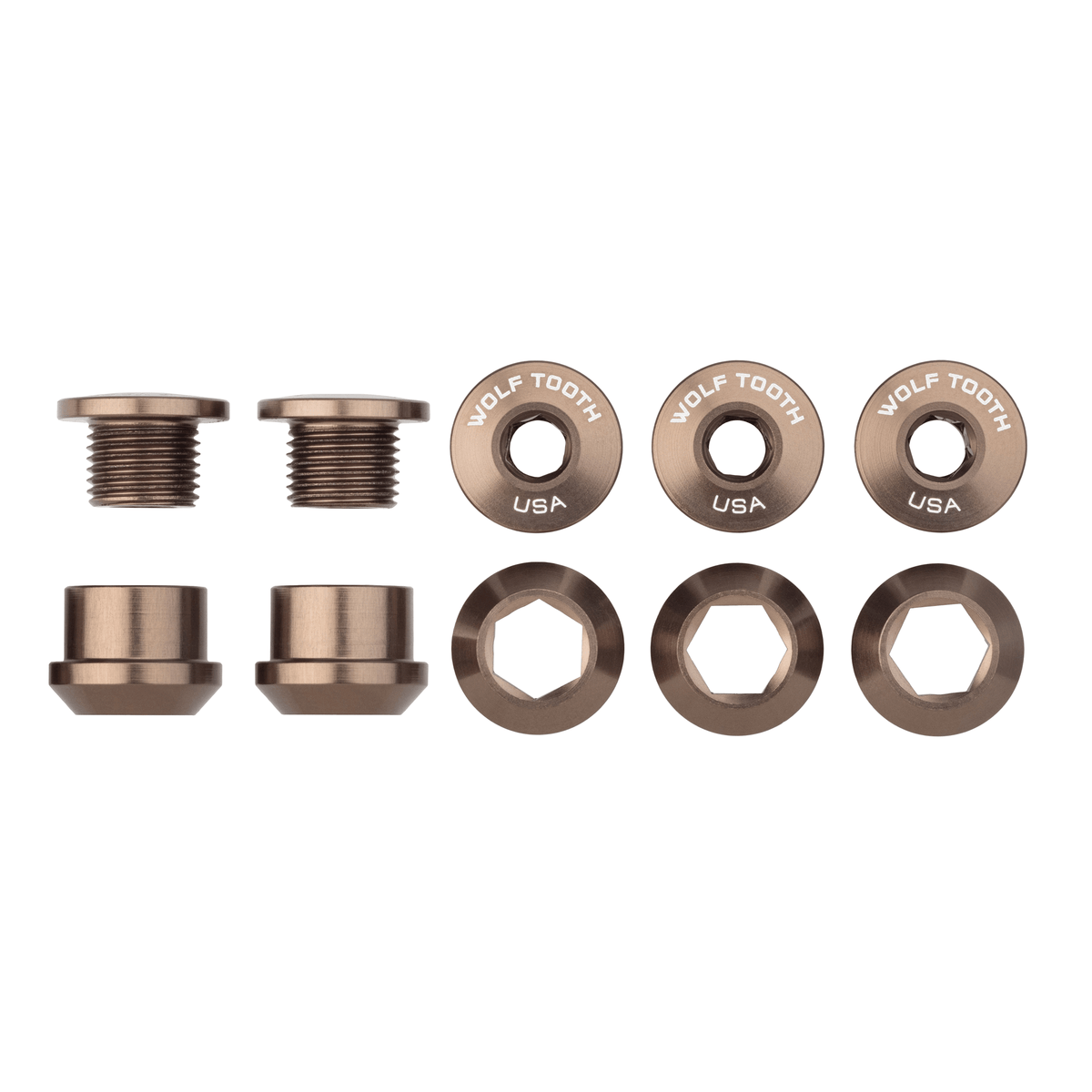 Set of 5 Chainring Bolts+Nuts for 1X